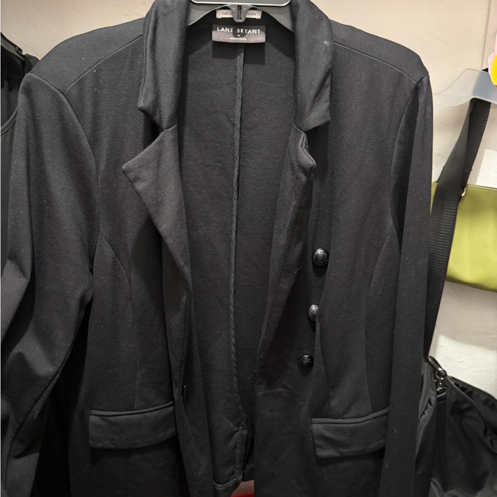 Lane Bryant Black Structured Blazer